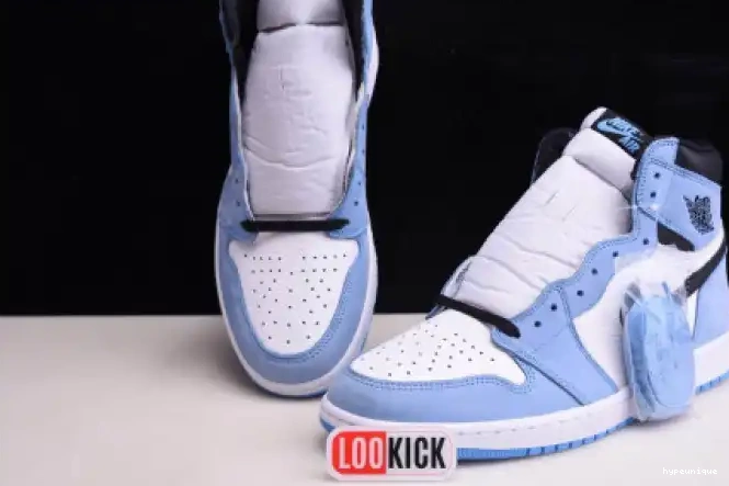 HYPE 555088-134 1 BLUE AIR RETRO WHITE HIGH BLACK JORDAN UNIVERSITY 0412